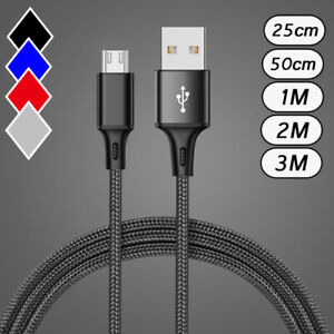 Para Samsung J2 J3 J4 J5 J6 J7 J8 2.4A Micro USB Cargador Cable de datos de carga rápida 