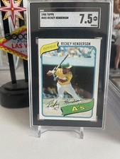 1980 Topps #482 RICKEY HENDERSON RC ATHLETICS HOF - SGC 7.5 - Look!!