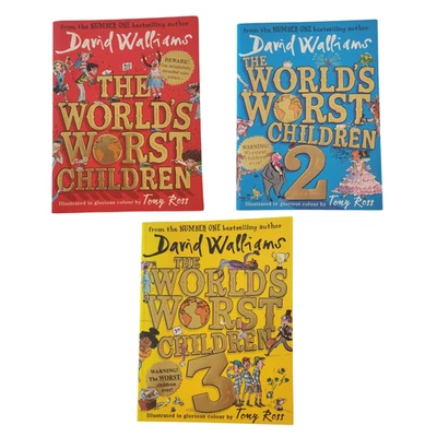 Worlds Worst Children Books 1 2 3 Set David Walliams HarperCollins PB Bundle - image 1 of 4