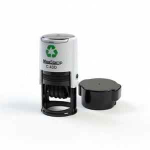 Date Stamp Dater Stamper Self Inking Rubber MaxStamp C-43D SCHOOL OFFICE HOME - Picture 1 of 5
