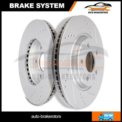 Front Rotors Drill Slot Fits 2005 Chevrolet Classic 2005-2008 Cobalt 08-10 HHR Foto 1 de 4