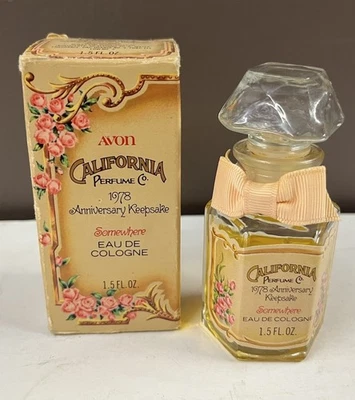 Vintage Avon California Perfume 1978 Anniversary Keepsake 1.5 Oz Somewhere - Image 1 of 4
