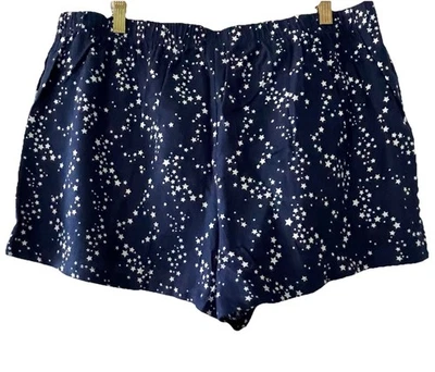 ¡NUEVO SIN ETIQUETAS! Sonoma Mujer Talla XL Azul Marino Estrellas Franela Pijama Dormir Pantalones Cortos Bolsillos Foto 1 de 4