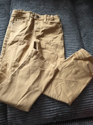 Calça jeans stretch masculina cáqui marrom bronzeado reta cintura ajustável escolar 7 Cat & Jack - Imagem 1 de 4