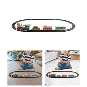 Christmas Electric Train Toy Railway Track Set Kid Toy Rail Car Small Trains - Picture 1 of 7