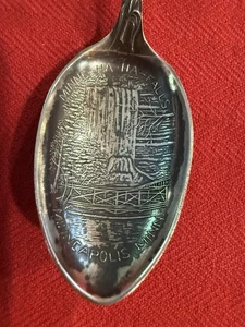 Minne-ha-ha Falls Minnesota Indian Head Antique Sterling Souvenir Spoon (S675) - Picture 1 of 14