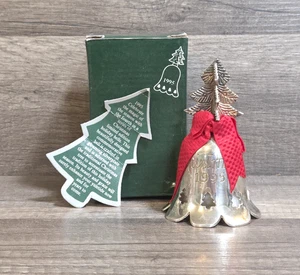 Vintage International Silver Company - 1995 versilberte gravierte Weihnachtsbaumglocke - Bild 1 von 9