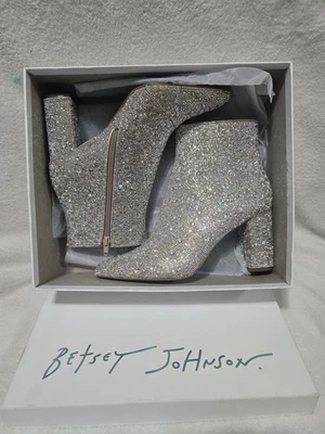 Betsey Johnson Womens Cady Rhinestone Booties Black Size 8 - Image 1 of 3