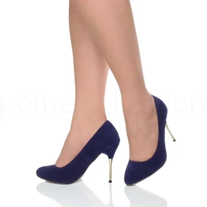 Eleganter Damen-Pumps mit hohem goldfarbenem Stilettoabsatz aus Metall Größe 3 36 - Bild 1 von 1