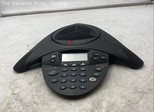 Polycom SoundStation 2 Black Wireless Full Duplex Voip Ip Conference Phone - Picture 1 of 6