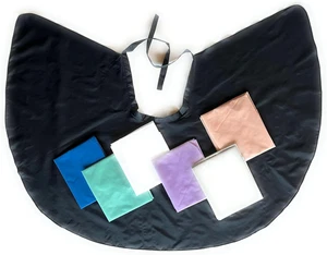 Mantello Corto per Parrucchiere Da Legare, 96 X 78 Cm, Bianco, Lavabile, Leggero - Foto 1 di 12