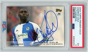 ANDREW COLE (#/1000 - POP 1) 2004 Topps Premier GOLD AUTO Legend Golden Boot - Bild 1 von 2