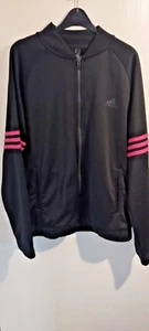 Vintage Adidas Zipped Jacket - Pink Stripe - Excellent Condition - XL 20-22 - Picture 1 of 3
