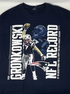 Rob Gronkowski New England Patriots Touchdown Record NFL T Shirt (L) - Picture 1 of 7