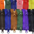 No.5 LONG COLOURED ZIP 31.5"-59.06" TWO PULL OPEN END Resin Teeth Zipper Sewing