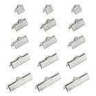 100Pcs Ribbon Crimp Clamp Ends, 8/10/13/20/25mm Bookmark Pinch Clasps Silver