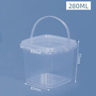 280ML/500ML/1L/2L Plastic Bucket with Lid and handle Food Storge Container