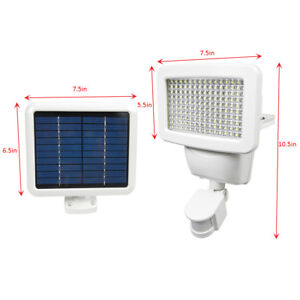 150 SMD LED Solar Powered White Motion Sensor Security Light Flood 80 100 120
