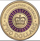 1 X 2013 Australia $2 Queen Coronation Purple Coin  - Very Lightly Circulated🔥