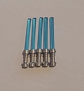 Lego Star Wars 5 espada láser azul trans Lightblue Jedi Skywalker ObiWan *NUEVO* - Imagen 1 de 1