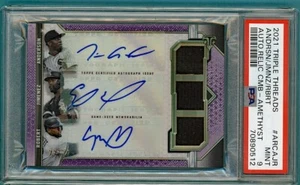 2021 Topps Triple Threads Anderson/Jimenez/Robert Auto Rel Combos/27#ARCAJR PSA9 - Picture 1 of 2