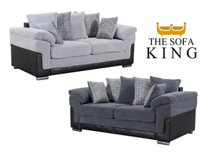 Grey Sofa Beds - Fabric Sofa Beds in a choice of Chenille Light or Charcoal Grey - Picture 1 of 9