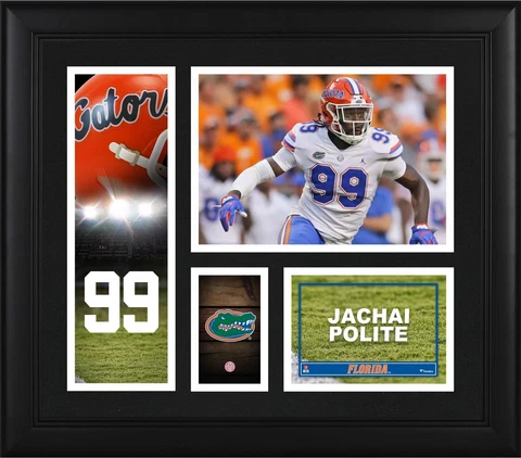 Jachai Polite Florida Gators Framed 15" x 17" Player Collage Cover