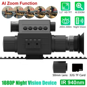 1080P Night Vision Video Camera Infrared Monocular Crosshair Hunting Rifle Scope - Picture 1 of 26
