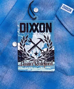 Dixxon Old Faithful Botón a Presión Azul/Blanco Talla Grande - Imagen 1 de 3