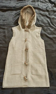 Strickjacke/-weste,LCW,Gr. 156-160 cm,beige,100% Polyacryl,ärmelllos,Kapuze - Picture 1 of 1