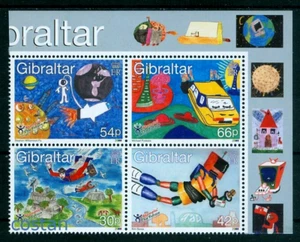2000 Post in Future/Pinturas infantiles, robot, cohete, palomas, Gibraltar, 901, MNH/T2 - Imagen 1 de 1