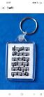 COMPLETED CROSS STITCH KEYRING - MUSICAL NOTES