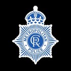 Met Police kings crown Metroplitan Mps Vinyl Badge 80mm Locker Bumper Sticker
