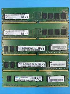 (LOT OF 5) *MIXED BRANDS* 4GB PC4-2133P DDR4 DIMM RAM Desktop Memory - Picture 1 of 2