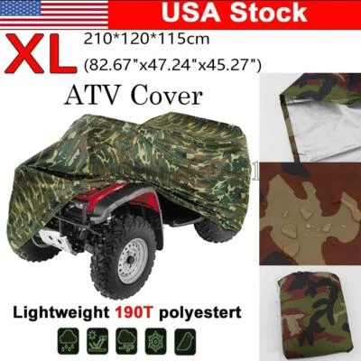 XL Camo Quad ATV Capa Proteção UV contra Poeira Para Yamaha Grizzly 125 300 350 450 - Imagem 1 de 4