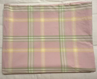 Funda nórdica Pottery Barn Kids rosa a cuadros tamaño doble cierre de botones 100 % algodón Foto 1 de 3