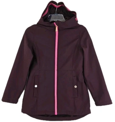 Michael Kors ~Niñas Talla 10/12~ Abrigo Chaqueta con Capucha Borgoña con Acentos Rosa. Foto 1 de 4