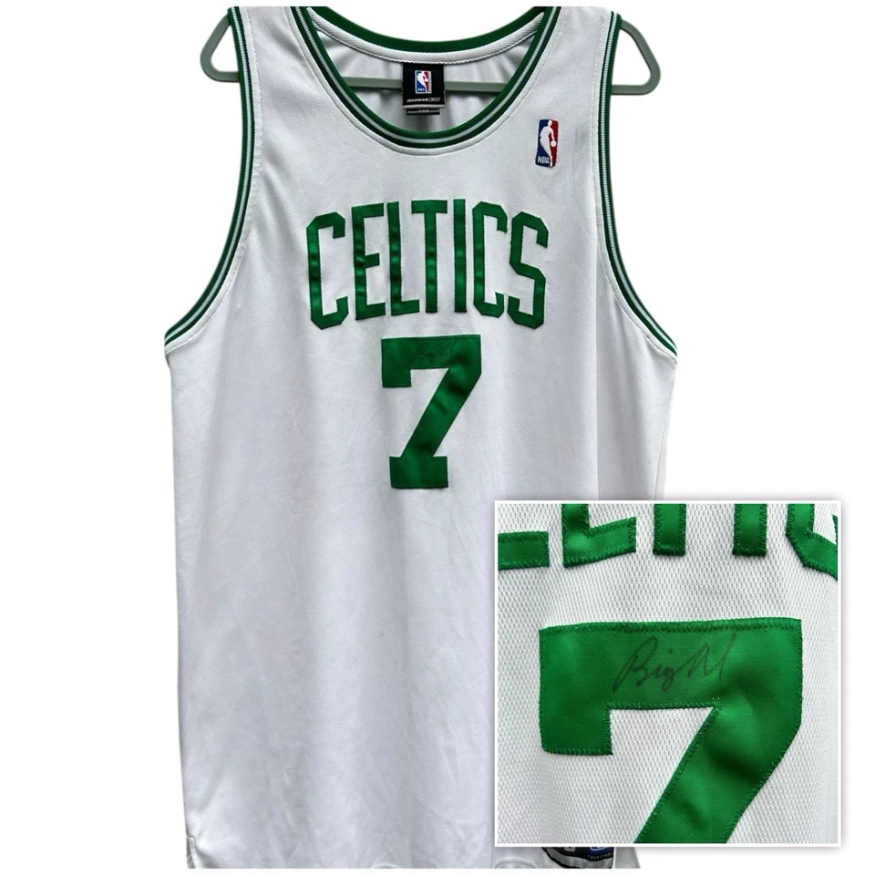 Camiseta deportiva autografiada de Al Jefferson Boston Celtics ropa del equipo Reebok 48 Foto 1 de 4