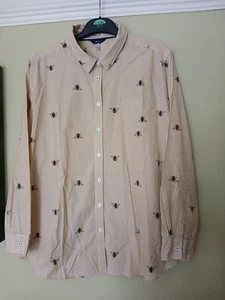 Joules 'Bee' Shirt With Stripes - Size 18 - Picture 1 of 3