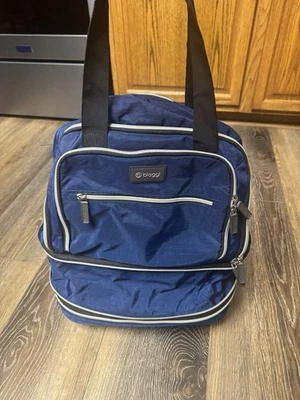 "Bolsa de equipaje de mano expandible Biaggi Zipsak azul con ruedas 18"" expandida" Foto 1 de 4