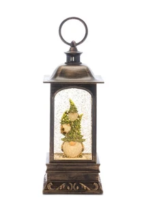 Snow Globe Triple Gnome Stack 10.75” Plastic 6 Hr Timer Charging Cord Included - Picture 1 of 1