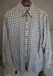 Pendleton Canterbury Cloth Button Down Shirt Mens Medium Plaid Wool Blend - Picture 1 of 10