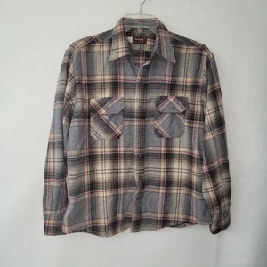 Vintage Wrangler Shirt Mens XL Plaid Flannel Western Two Pocket Wool USA 90s - Picture 1 of 10