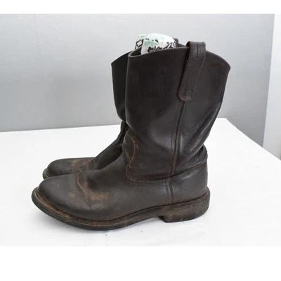 Red Wing Pecos Leather Pull On Work Boots Brown 11.5 B  Made USA READ - Image 1 of 4