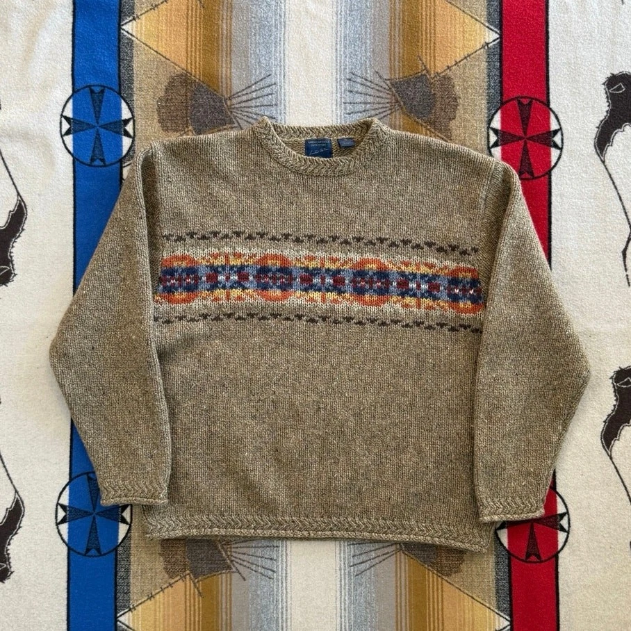 Vintage 90s Men’s American Eagle Fair Isle Wool Knit Sweater Size XL Pullover - Image 1 of 4