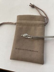 David Yurman Sterling Silver Petite Pave Cable Band Ring Sz 9 MINT + Pouch