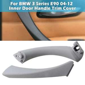 Passenger Side Inner Outer Door Panel Handle Pull Trim Cover Fits BMW E90 Grey - Bild 1 von 9