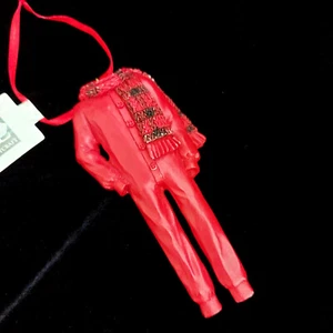Giftcraft Christmas Ornament Red Long Johns Back Flap Plaid Scarf Resin NWT - Picture 1 of 5