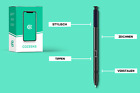 Eingabestift für Samsung Galaxy Note 9 N960 F Stylus S Pen Ersatzstift (Schwarz)