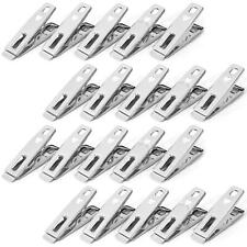 Vinsani Pack of 20 Stainless Steel Spring Loaded Metal Laundry Clothes Clip Pegs